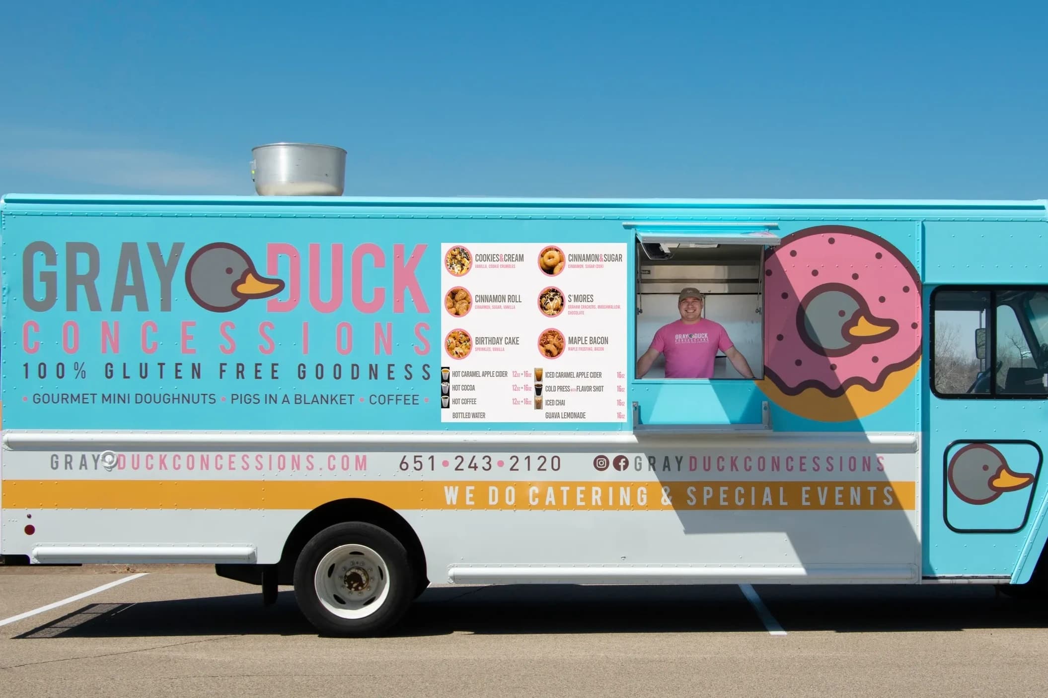 A mobile business serving customers